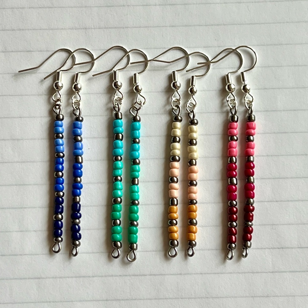 Handmade Ombré Beaded Earrings